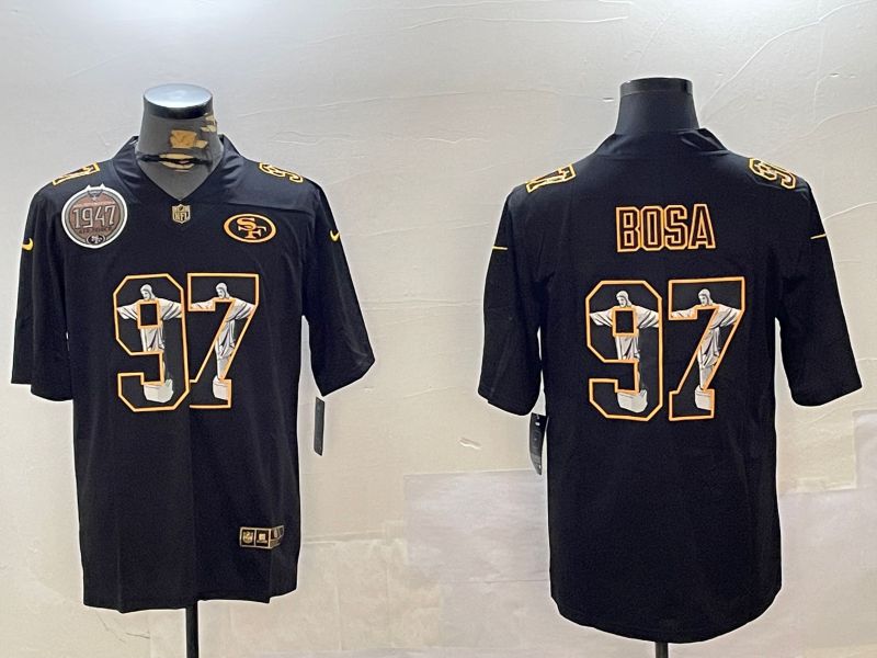 Men San Francisco 49ers #97 Bosa Black Fashion 2024 Nike Limited NFL Jersey style 10->san francisco 49ers->NFL Jersey